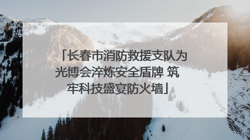 长春市消防救援支队为光博会淬炼安全盾牌 筑牢科技盛宴防火墙
